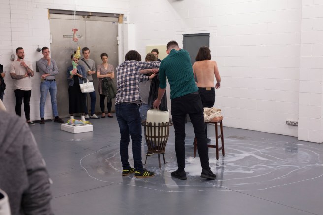 The sacrificed calf feeds from the swollen udder, photo. Marcus Cassidy.